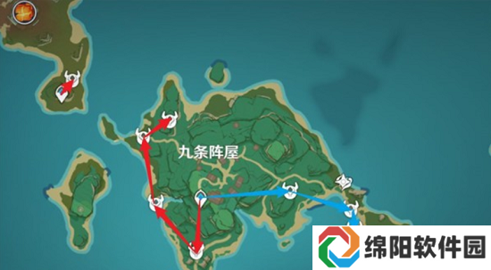 原神刀镡采集路线图