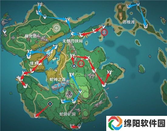 原神刀镡采集路线图